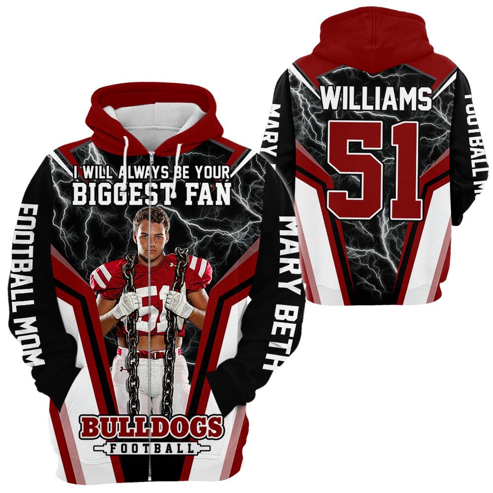 I Will Always Be Your Biggest Fan Vr3 Personalized All Over Print Shirt For Football Mom Grandma Sport Family H2511 Trna