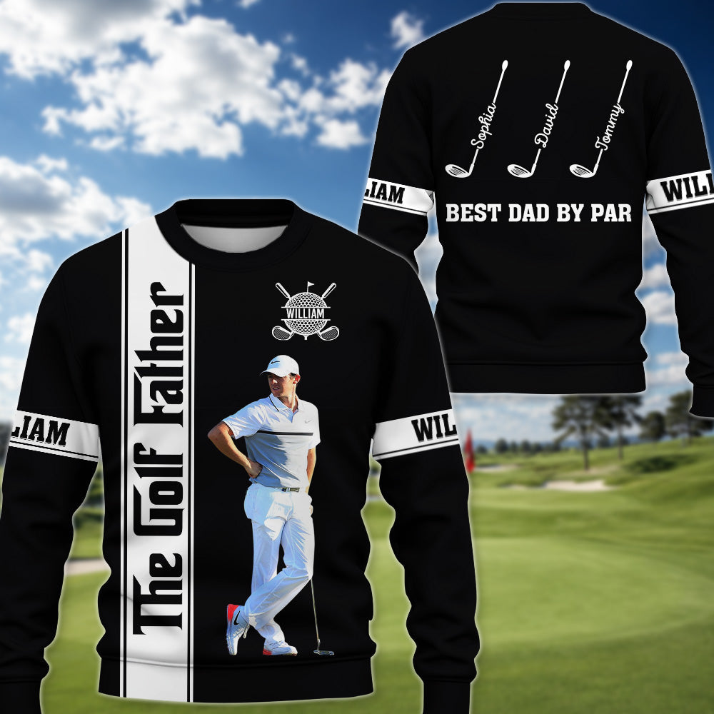 The Golf Father Best Dad By Par - Personalized Shirt - Gift For Dad, Grandpa, Golf Lovers T1807 Pt99