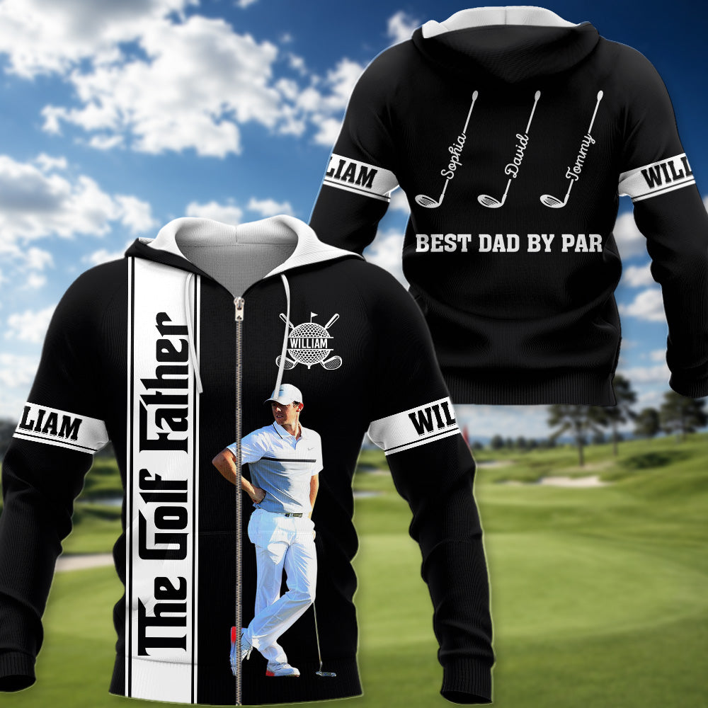 The Golf Father Best Dad By Par - Personalized Shirt - Gift For Dad, Grandpa, Golf Lovers T1807 Pt99