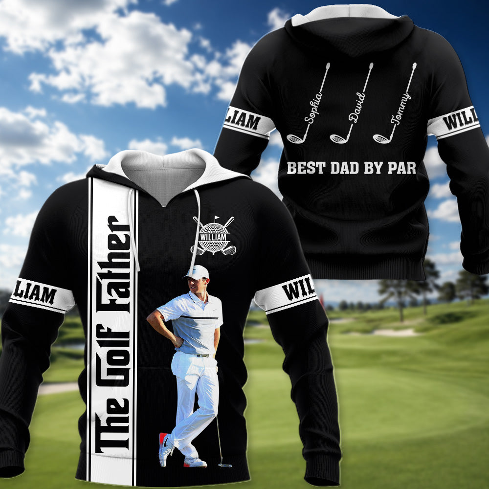 The Golf Father Best Dad By Par - Personalized Shirt - Gift For Dad, Grandpa, Golf Lovers T1807 Pt99