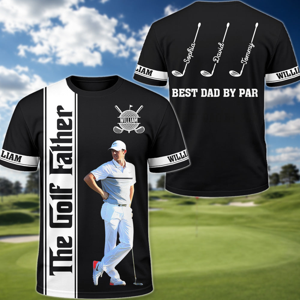 The Golf Father Best Dad By Par - Personalized Shirt - Gift For Dad, Grandpa, Golf Lovers T1807 Pt99