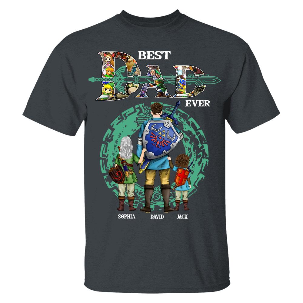 Best Dad Ever, Personalized The Legend Of Dad Shirt With Kids Name Custom, Gift For Dad, Gift For Grandpa, Best Gift For Father's Day MI209 Hv01