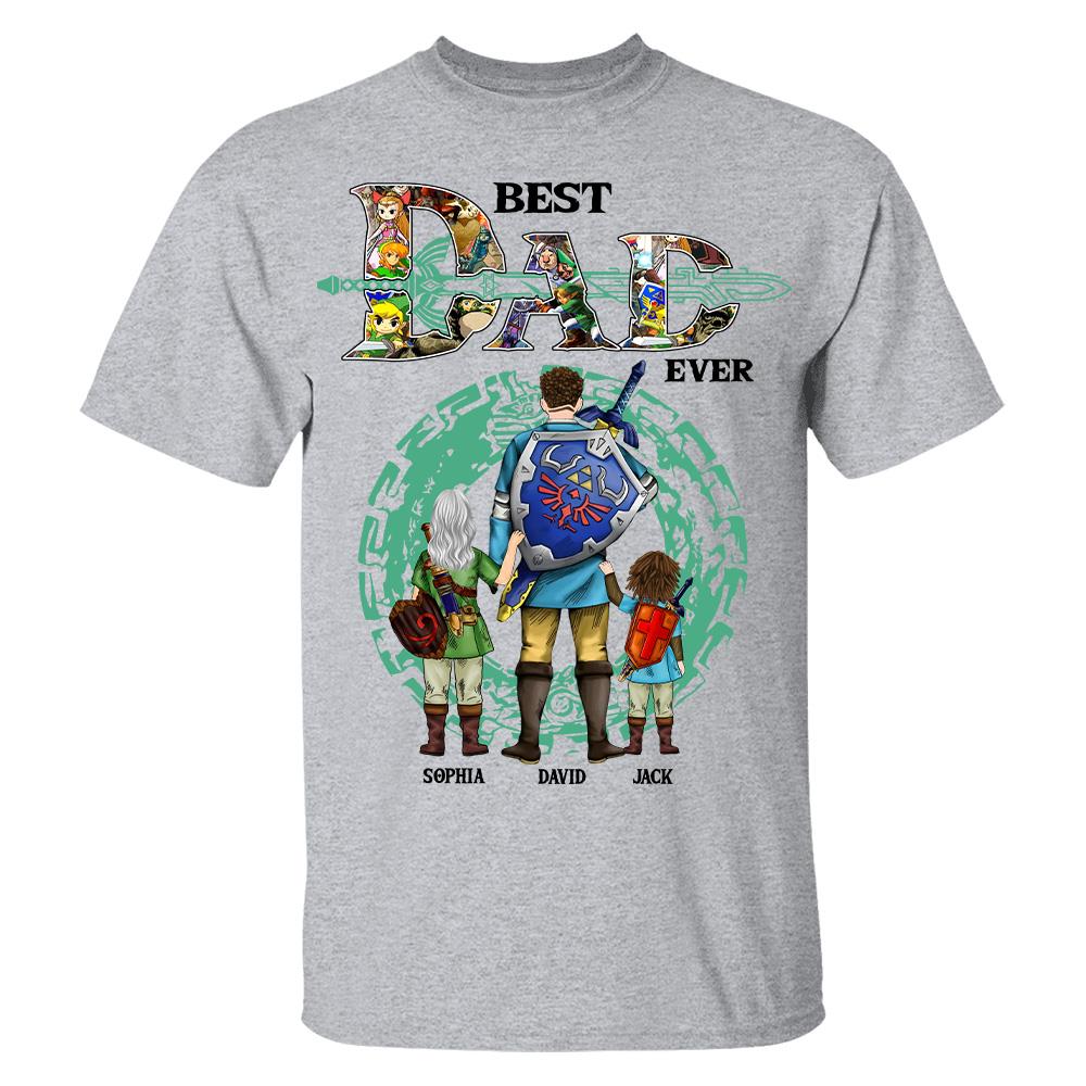 Best Dad Ever, Personalized The Legend Of Dad Shirt With Kids Name Custom, Gift For Dad, Gift For Grandpa, Best Gift For Father's Day MI209 Hv01