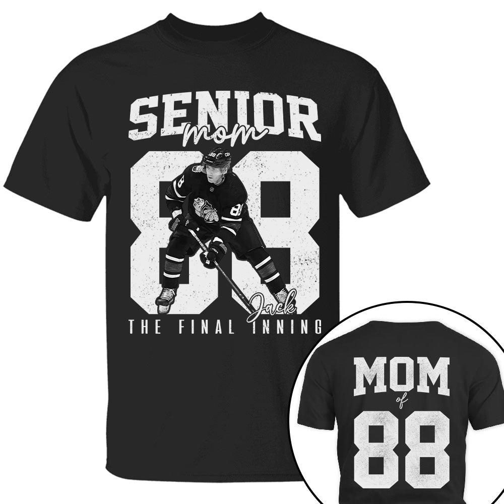 Senior Ice Hockey Mom Shirt, The Final Inning, Custom Photo Player Ice Hockey Mom Shirt, Senior Ice Hockey Mom Gift T1807