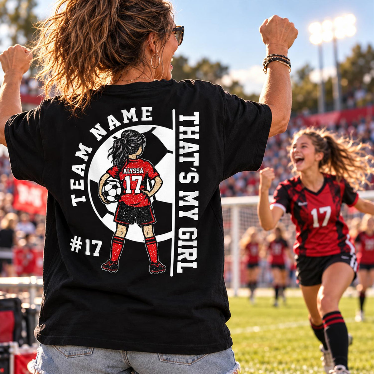 Personalized That’s My Girl Soccer Shirt, Custom Player Name & Number T-Shirt, Soccer Mom Gift Na02 Hv01 DH09
