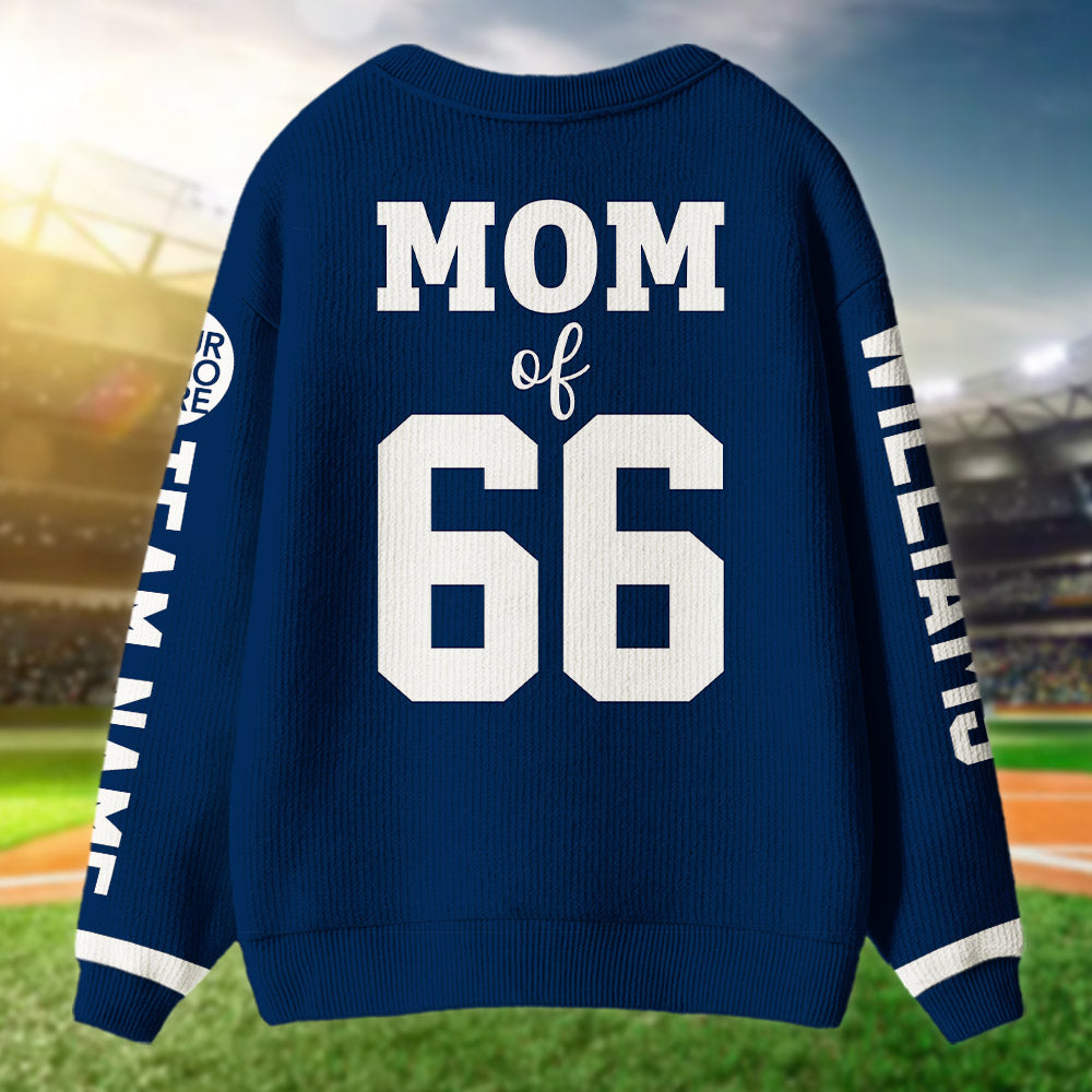 Custom Photo Baseball Game Day Baseball Ugly Cardigan Gift For Baseball Lovers - Personalized Gift For Baseball Players Tu24 Pt99