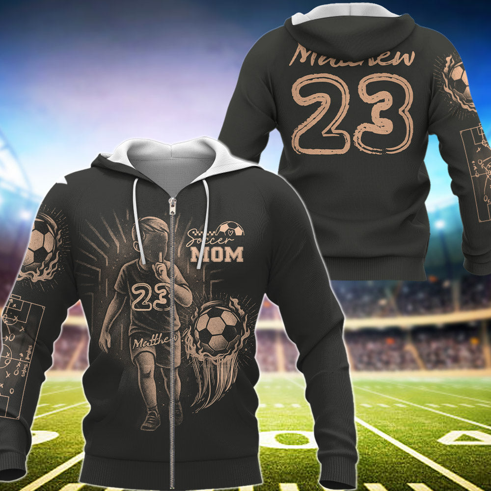 Personalized Bleach Style Soccer Shirt For Soccer Mom Pt99
