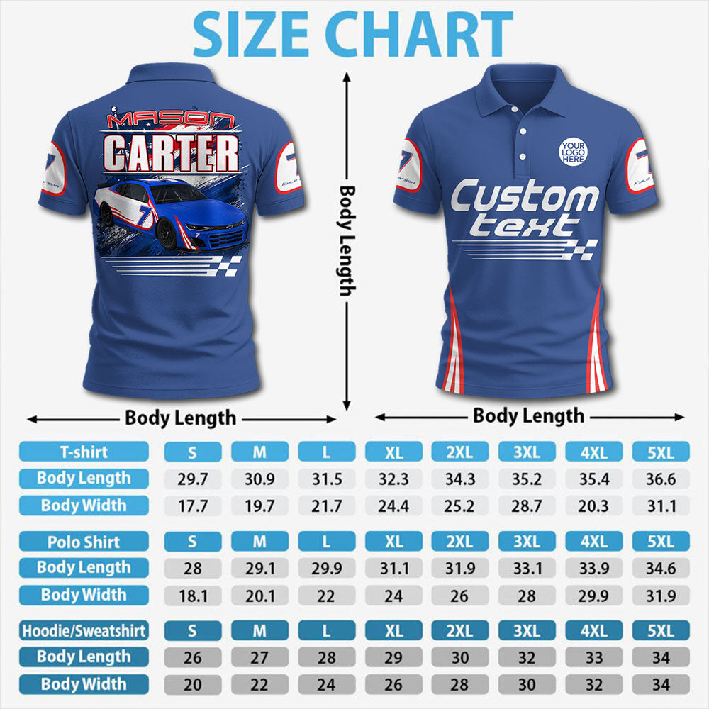 Custom Photo Race Car Polo Shirt - Personalized Shirt For Racing Fan A2110 Pt99