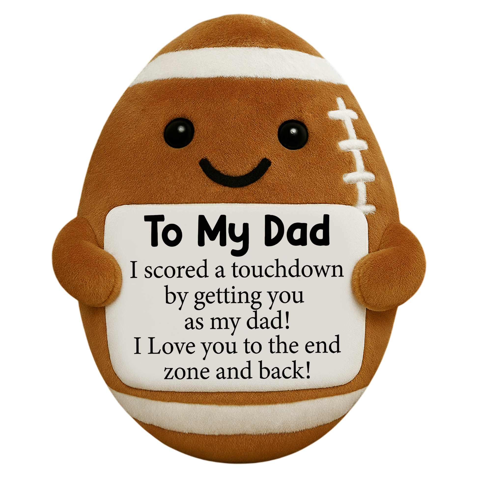 Personalized Positive Ugly Plush Pillow Dad Gifts from Daughter Son Wife, Dad Christmas Birthday Gift, Funny Cute Small Gifts for Dads, I Love You Girl Papa Gift Idea, Unique Pillow for Step-Dads Football Hv01