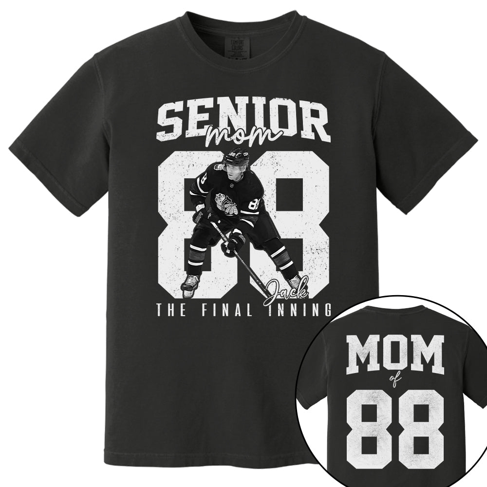 Senior Ice Hockey Mom Shirt, The Final Inning, Custom Photo Player Ice Hockey Mom Shirt, Senior Ice Hockey Mom Gift T1807
