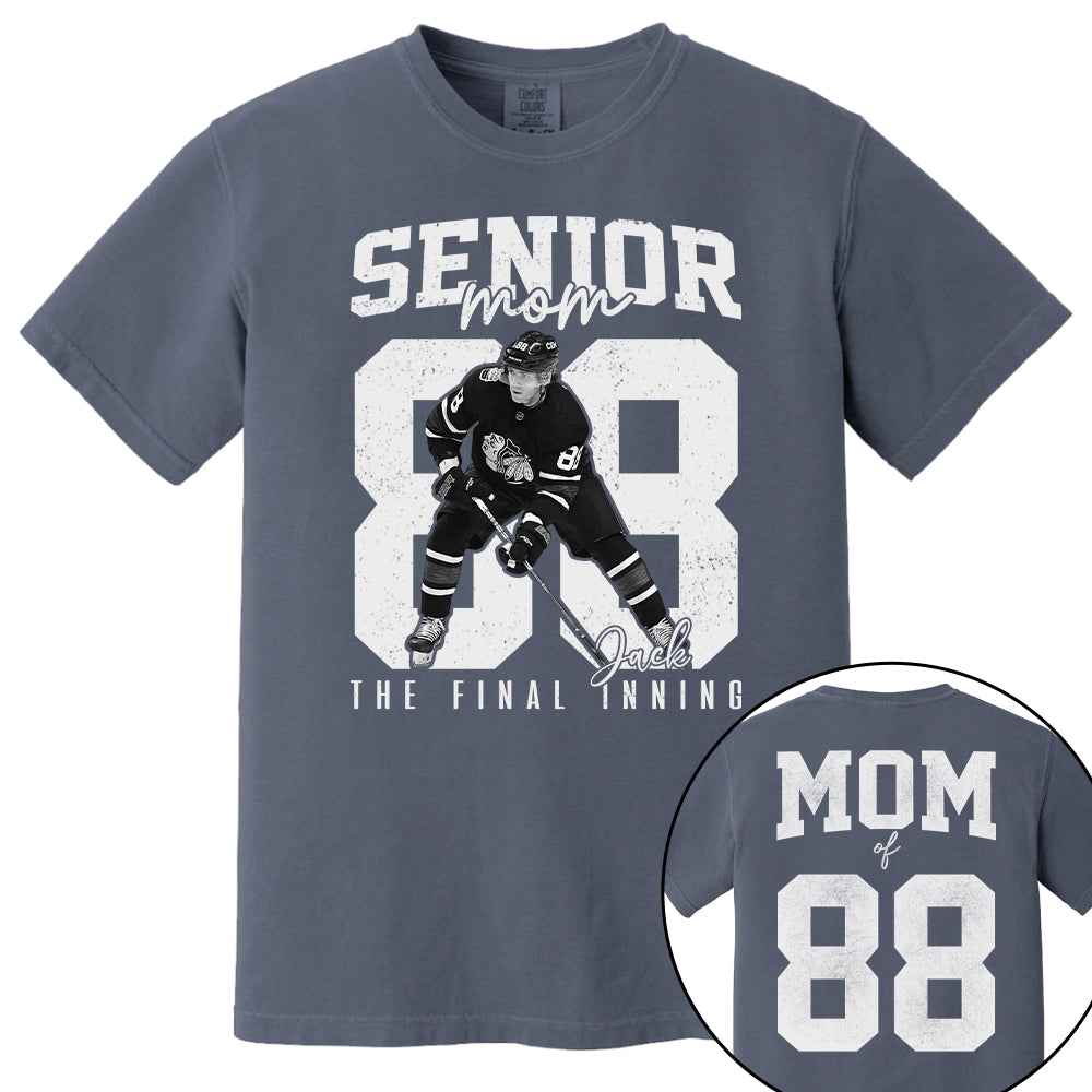 Senior Ice Hockey Mom Shirt, The Final Inning, Custom Photo Player Ice Hockey Mom Shirt, Senior Ice Hockey Mom Gift T1807