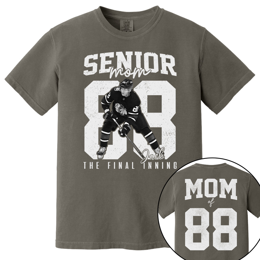 Senior Ice Hockey Mom Shirt, The Final Inning, Custom Photo Player Ice Hockey Mom Shirt, Senior Ice Hockey Mom Gift T1807