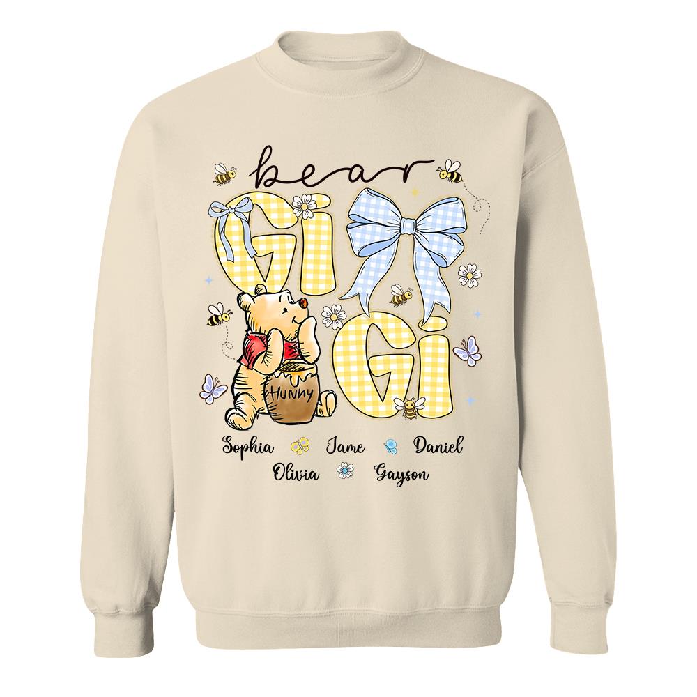 Mama Bear, Personalized Mama Bear Shirt With Bee Kids Name, Best Gift For Mom, Gift For Grandma, Gift For Mother's Day MI209 Hv01