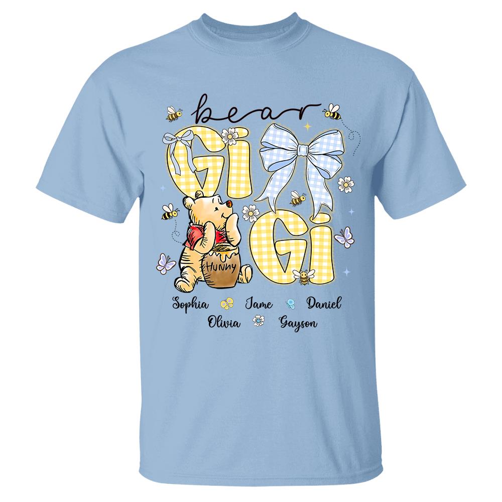 Mama Bear, Personalized Mama Bear Shirt With Bee Kids Name, Best Gift For Mom, Gift For Grandma, Gift For Mother's Day MI209 Hv01