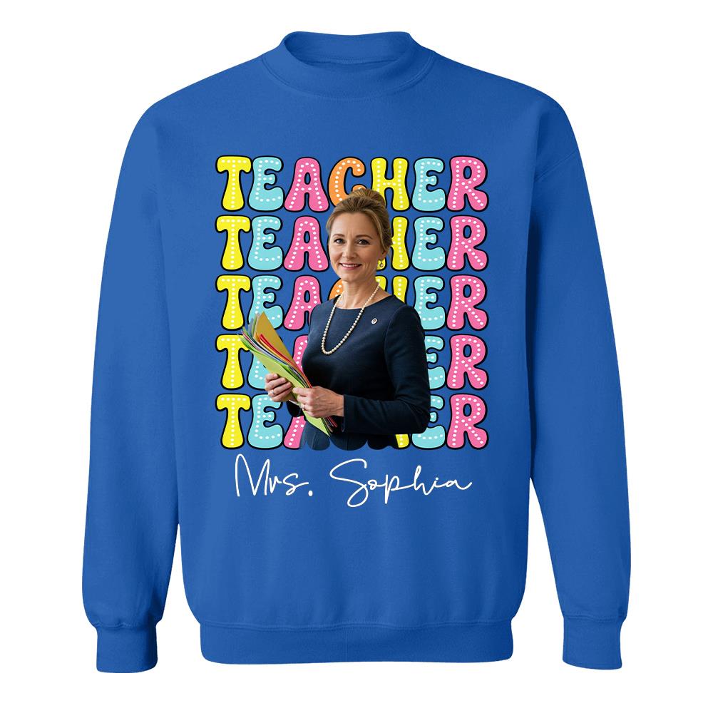Custom Photo Teacher Comfort Shirt - Personalized Job Titles Back to School Gift Hv01