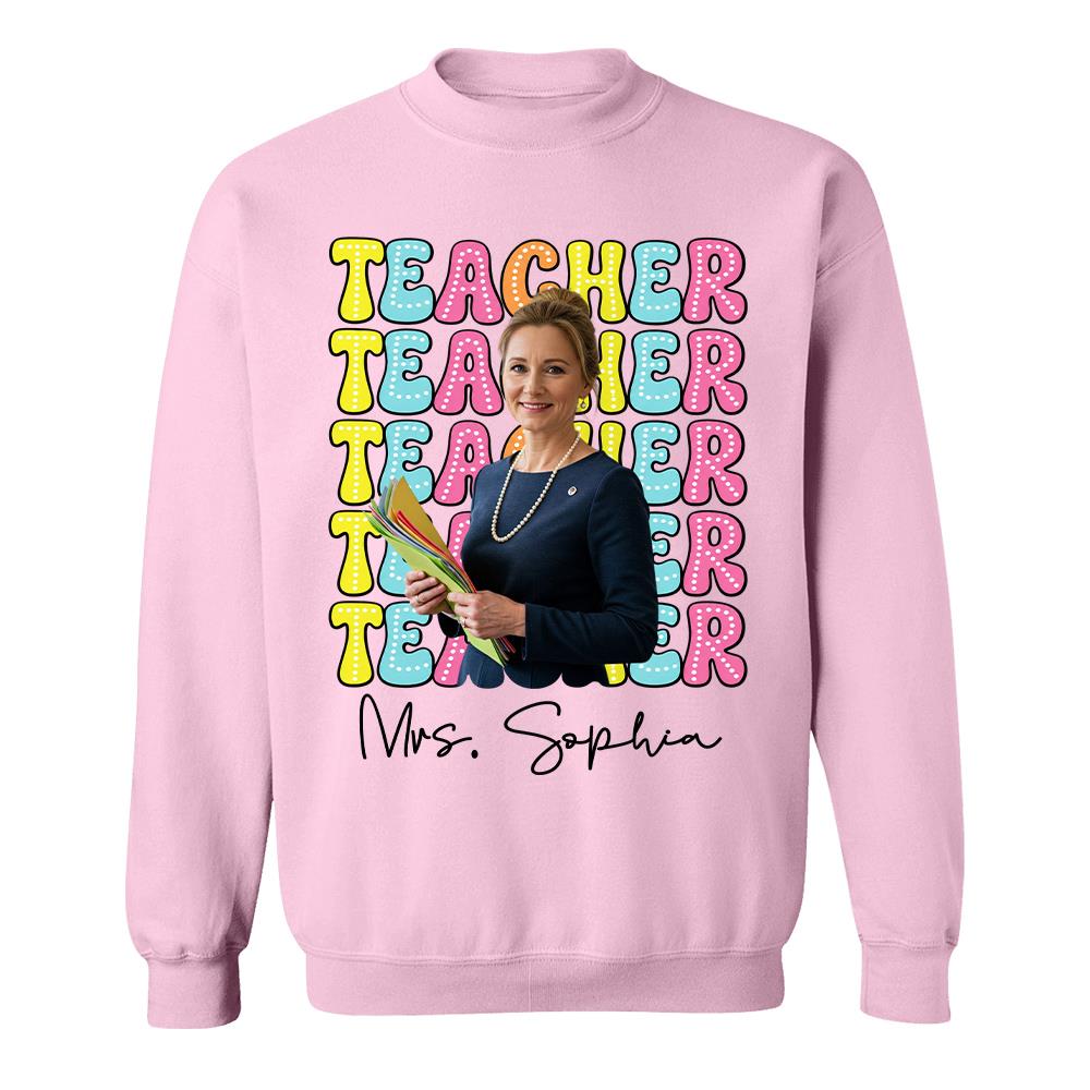 Custom Photo Teacher Comfort Shirt - Personalized Job Titles Back to School Gift Hv01