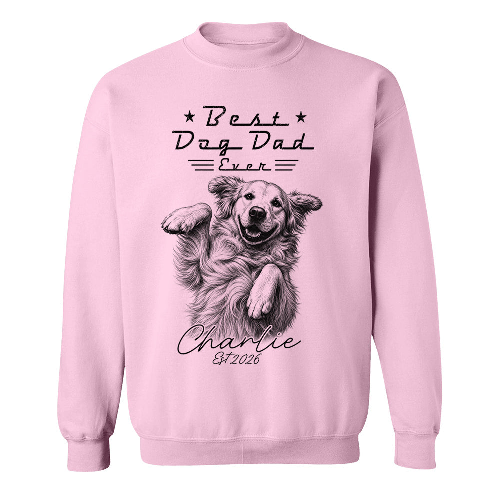 Best Dog Dad Ever, Personalized Dog Dad Shirt, Gift For Dog Lovers, Family Pet Lover Tee, Pet Lover Father's Day Gift T1807 T24