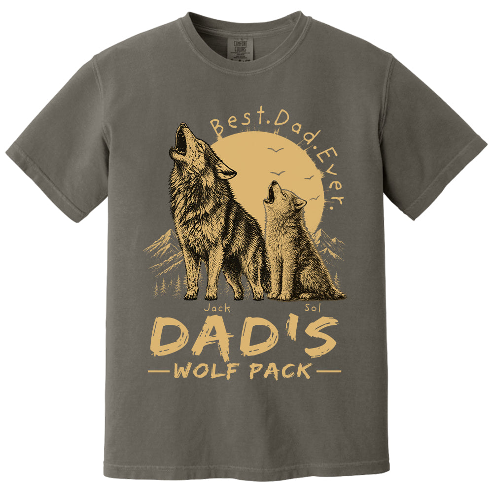 Dad's Wolf Pack Best Dad Ever Personalized Shirt Father's Day Gifts For Dad T1807 T24