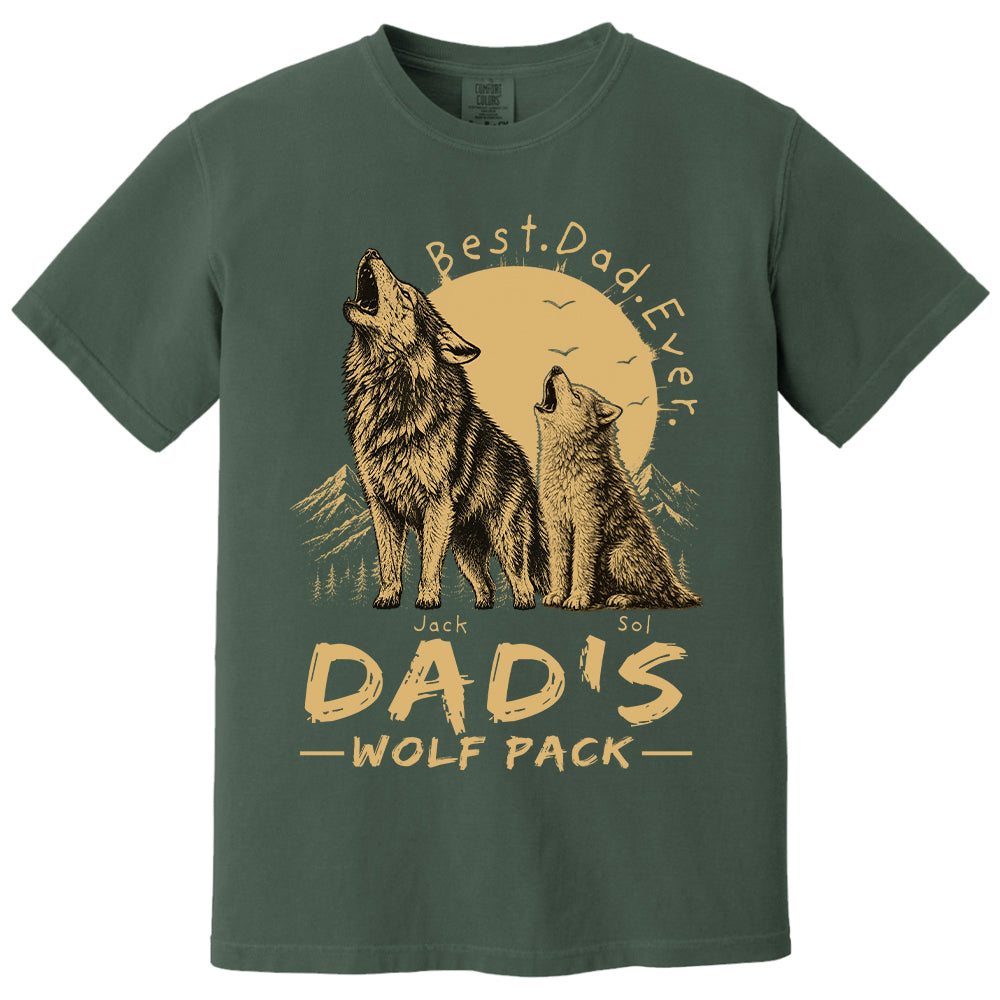 Dad's Wolf Pack Best Dad Ever Personalized Shirt Father's Day Gifts For Dad T1807 T24