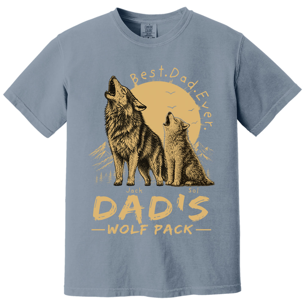 Dad's Wolf Pack Best Dad Ever Personalized Shirt Father's Day Gifts For Dad T1807 T24