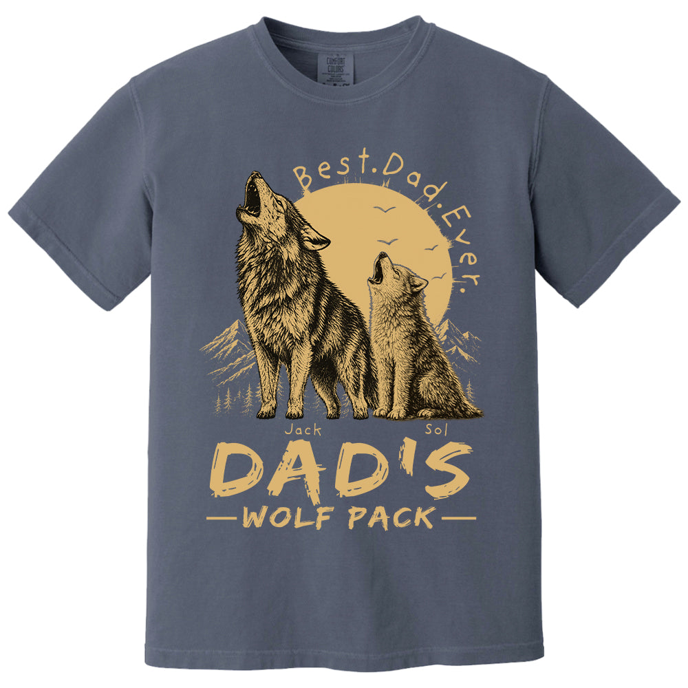 Dad's Wolf Pack Best Dad Ever Personalized Shirt Father's Day Gifts For Dad T1807 T24