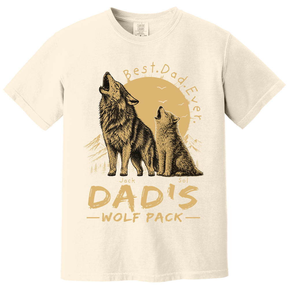 Dad's Wolf Pack Best Dad Ever Personalized Shirt Father's Day Gifts For Dad T1807 T24