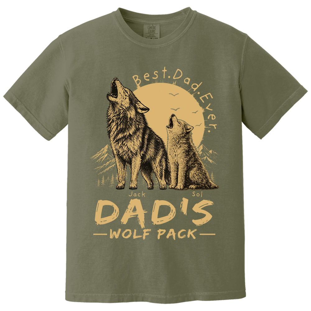 Dad's Wolf Pack Best Dad Ever Personalized Shirt Father's Day Gifts For Dad T1807 T24
