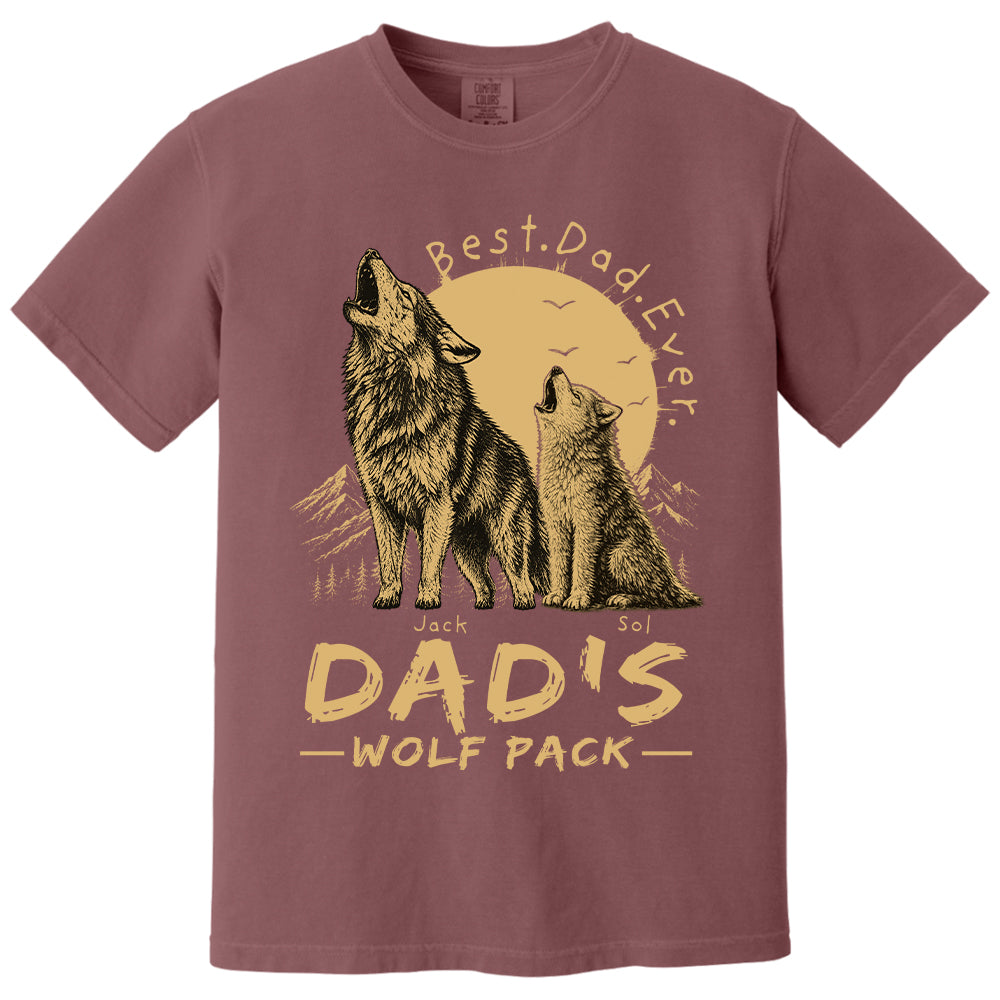 Dad's Wolf Pack Best Dad Ever Personalized Shirt Father's Day Gifts For Dad T1807 T24