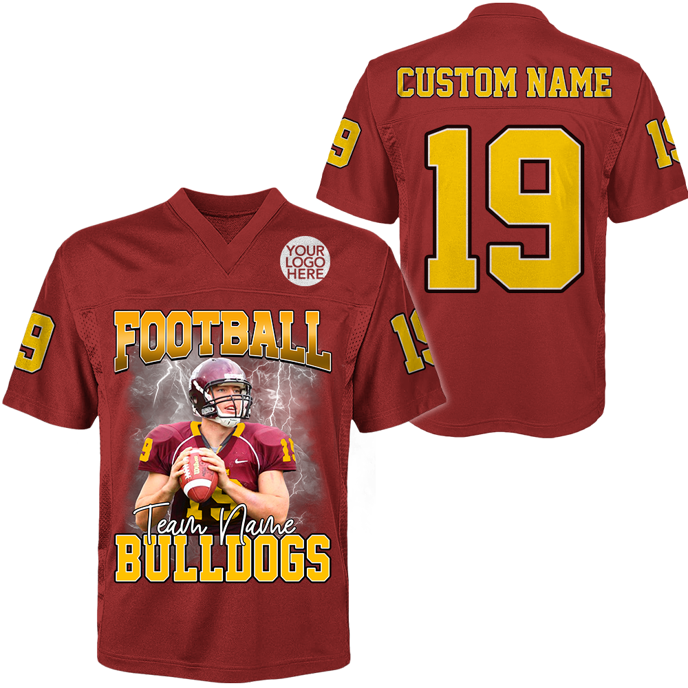 Personalized Football Jersey Photo Football Game Day Gift For Football Lovers Gift For Football Player K1702 Trhn