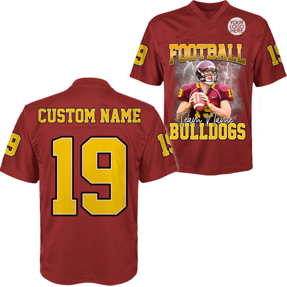 Personalized Football Jersey Photo Football Game Day Gift For Football Lovers Gift For Football Player K1702 Trhn