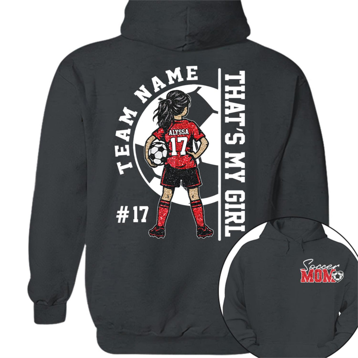Personalized That’s My Girl Soccer Shirt, Custom Player Name & Number T-Shirt, Soccer Mom Gift Na02 Hv01 DH09