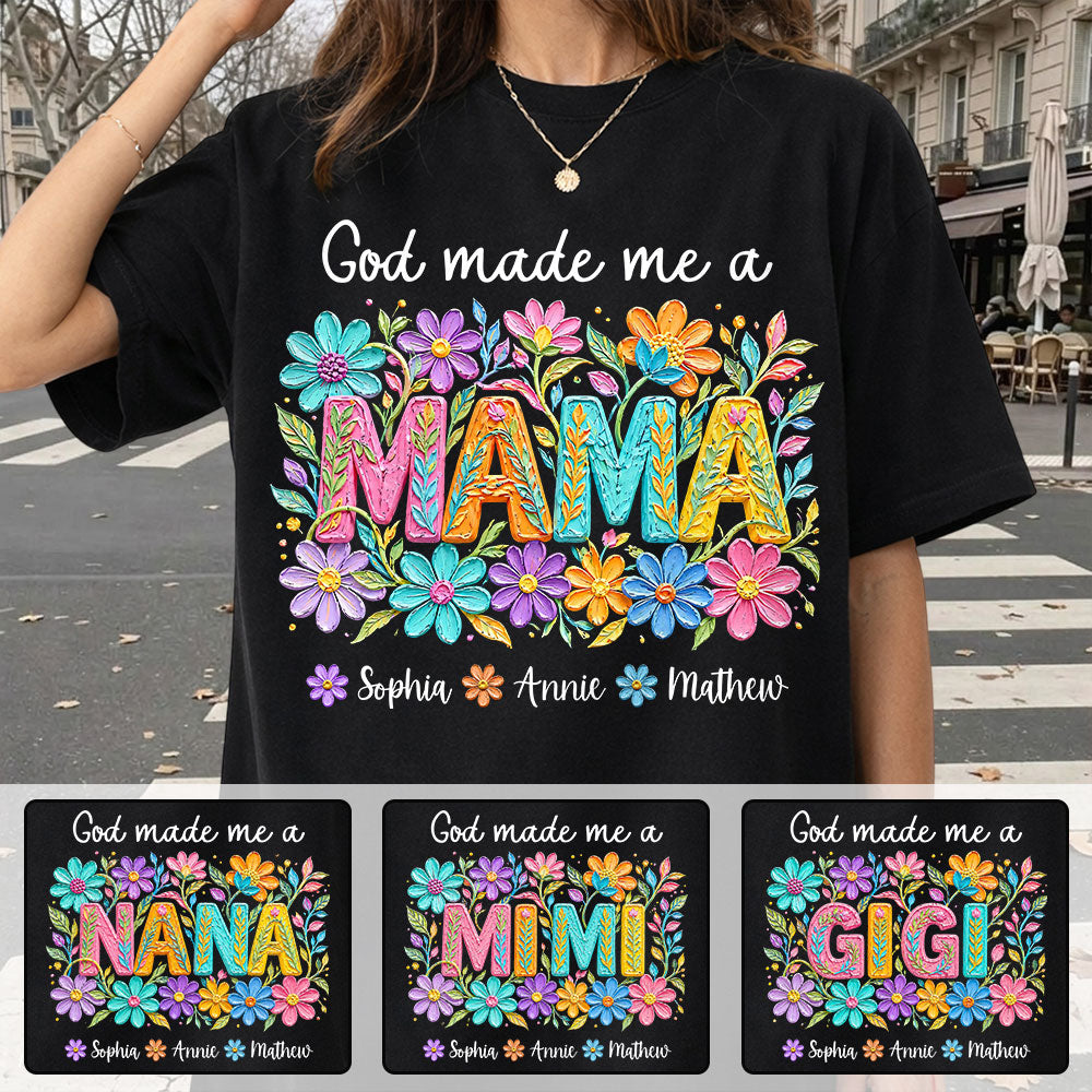 Custom God Made Me A Mama With Names, Mother's Day, Gift For Mom L0411 VH01