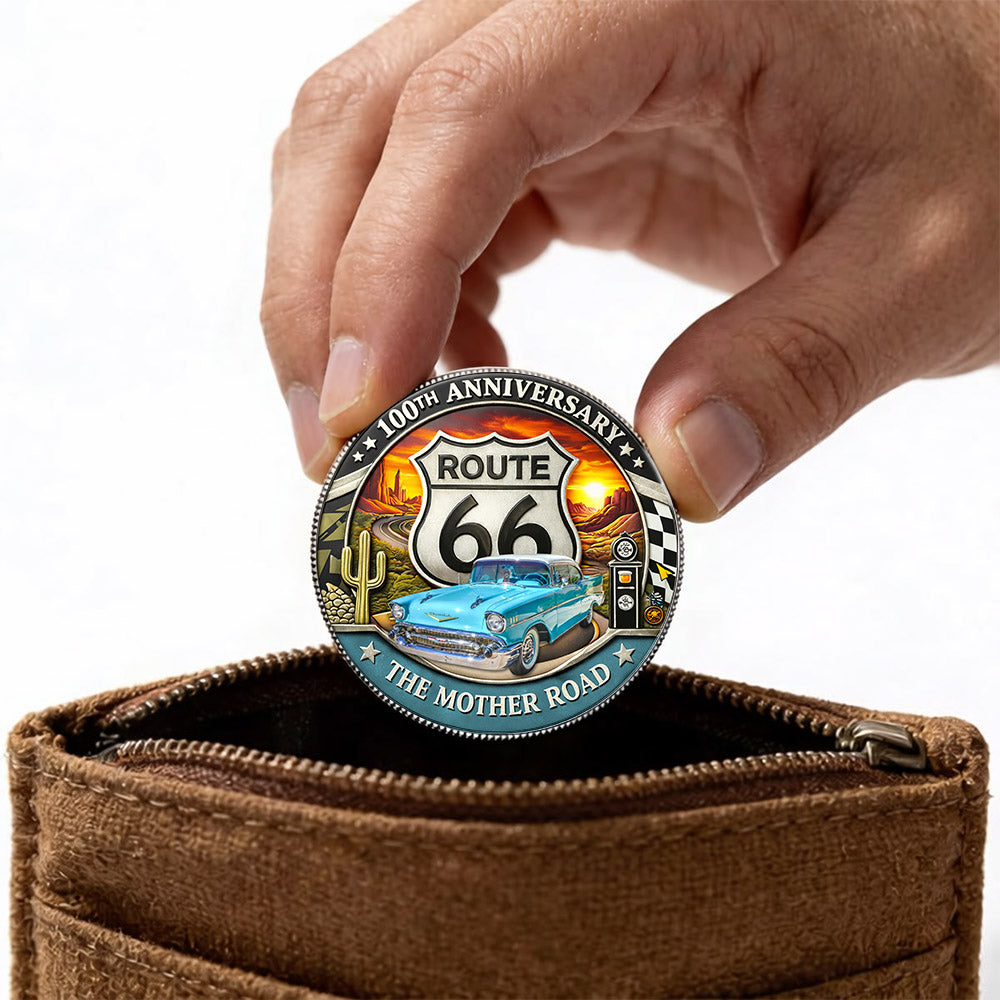 Celebrate 100 Years of Road Route 66 - Custom Car's Photo Commemorative Coin A2110 Pt99