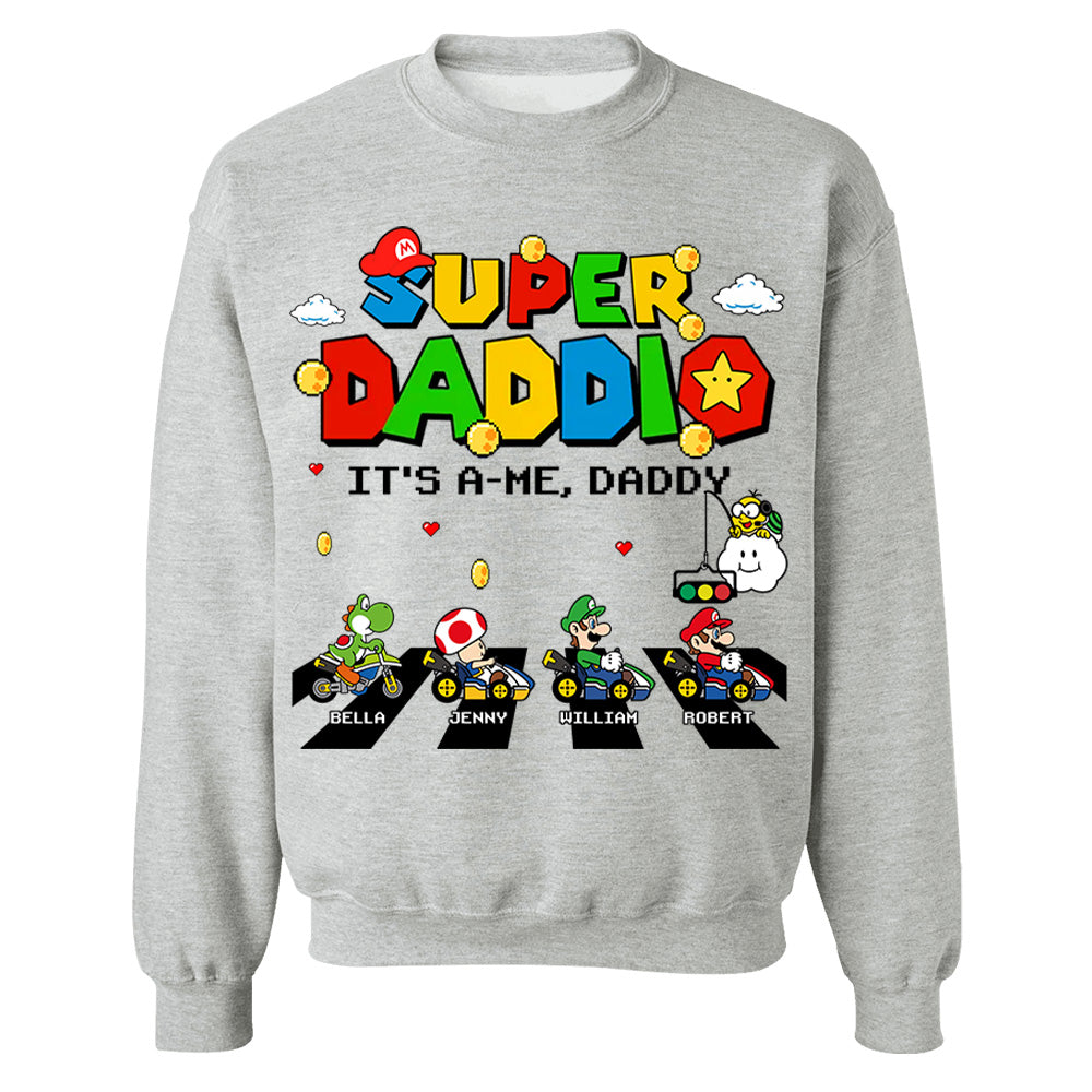 Super Daddio It's A Me Daddy Personalized Shirt Gifts For Dad VH01