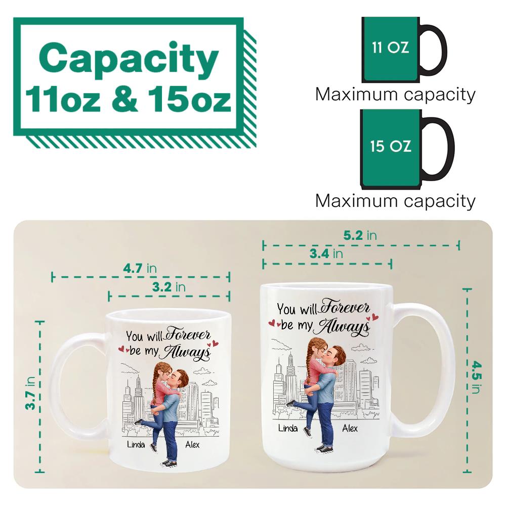 You will forever be my always - Gift for Couple, Husband, Wife  - Personalized Mug Na02 Nh00