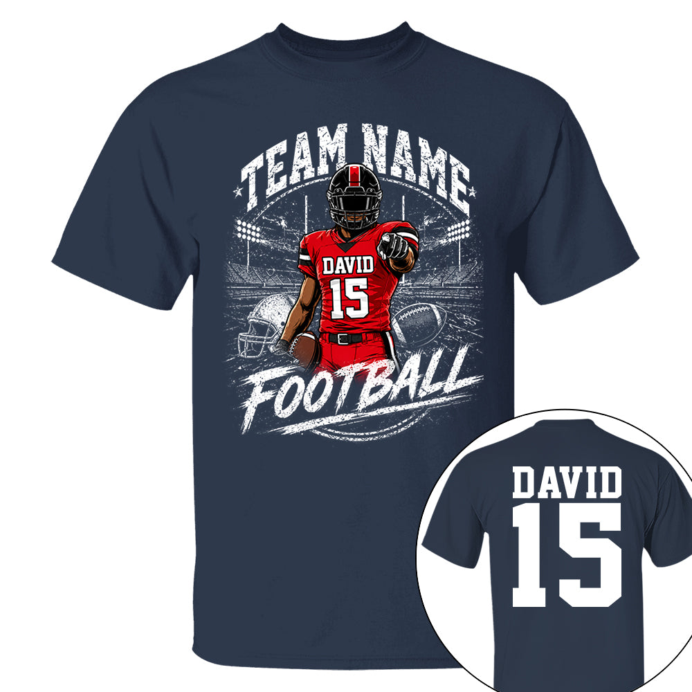 Personalized American Football Team Shirt - Football GameDay Custom Shirt Na02 VH01