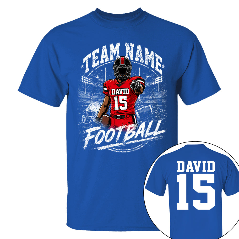 Personalized American Football Team Shirt - Football GameDay Custom Shirt Na02 VH01