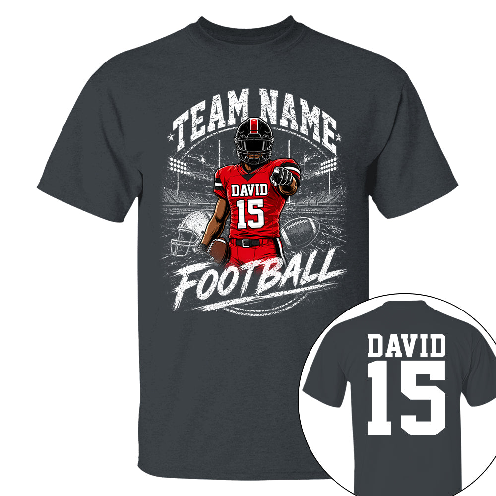Personalized American Football Team Shirt - Football GameDay Custom Shirt Na02 VH01