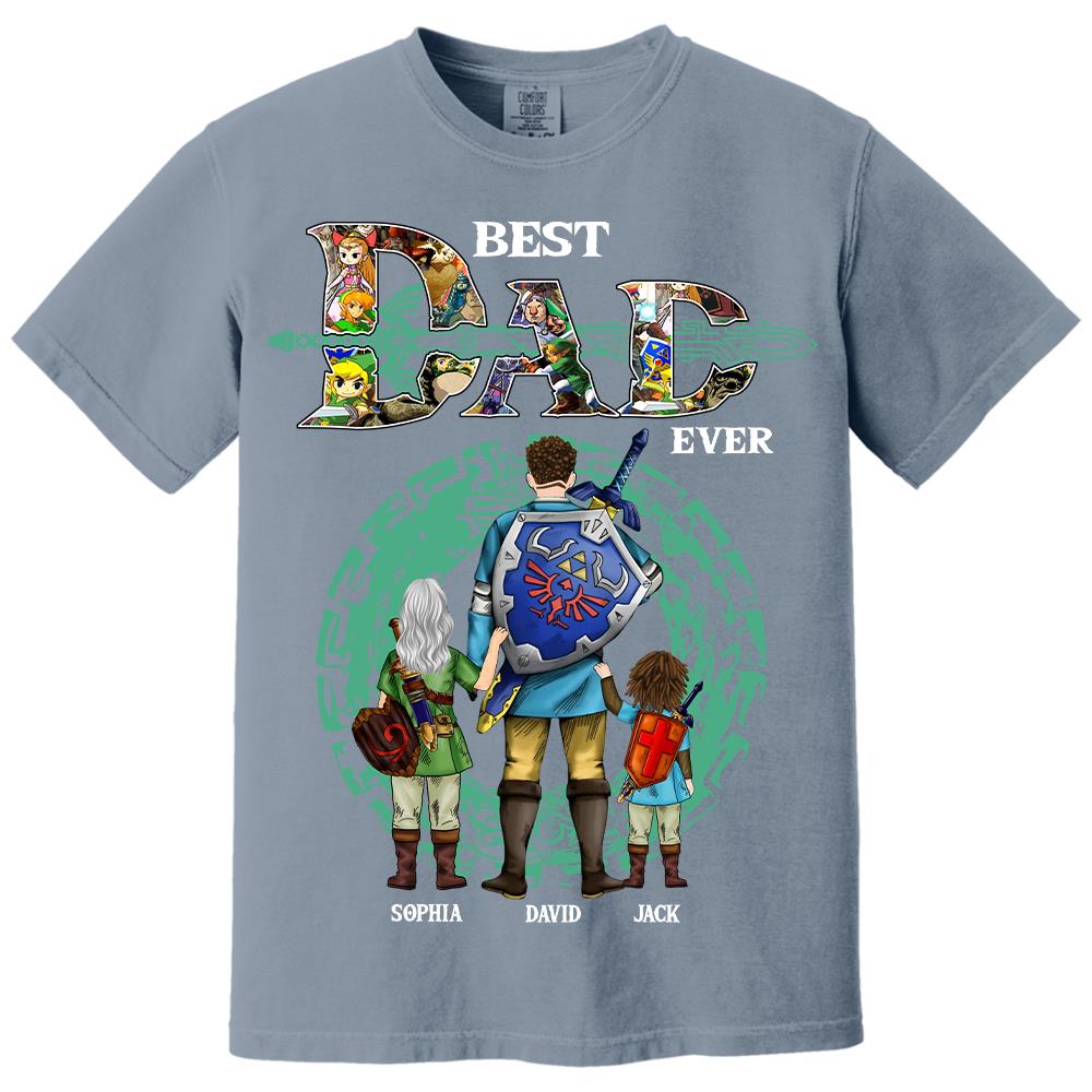 Best Dad Ever, Personalized The Legend Of Dad Shirt With Kids Name Custom, Gift For Dad, Gift For Grandpa, Best Gift For Father's Day MI209 Hv01