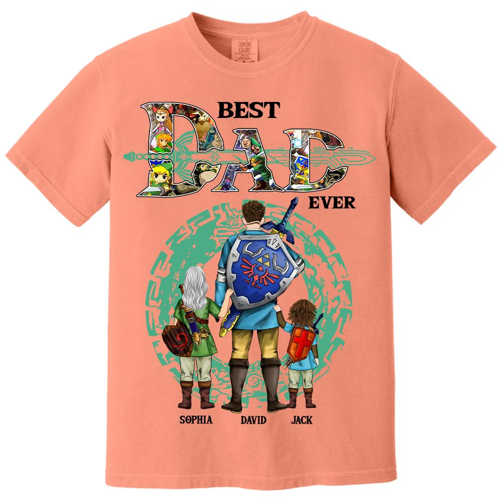 Best Dad Ever, Personalized The Legend Of Dad Shirt With Kids Name Custom, Gift For Dad, Gift For Grandpa, Best Gift For Father's Day MI209 Hv01