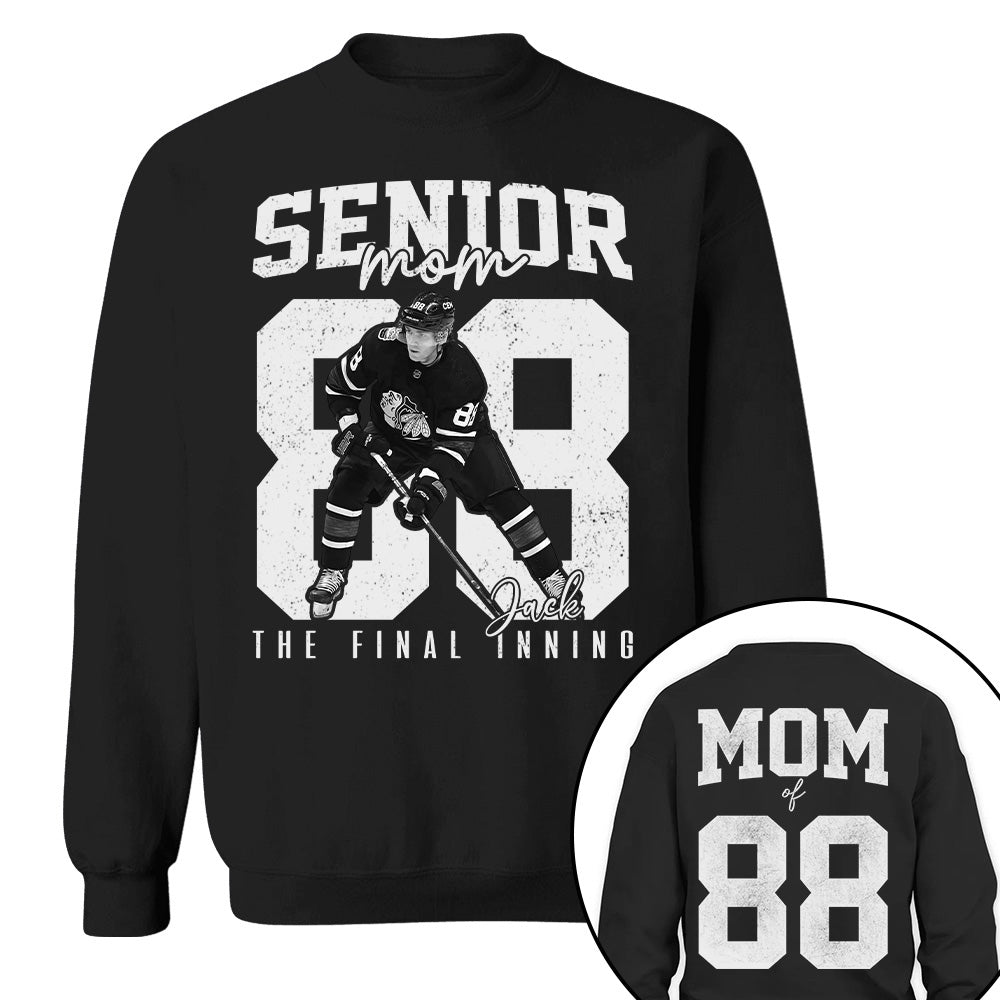 Senior Ice Hockey Mom Shirt, The Final Inning, Custom Photo Player Ice Hockey Mom Shirt, Senior Ice Hockey Mom Gift T1807