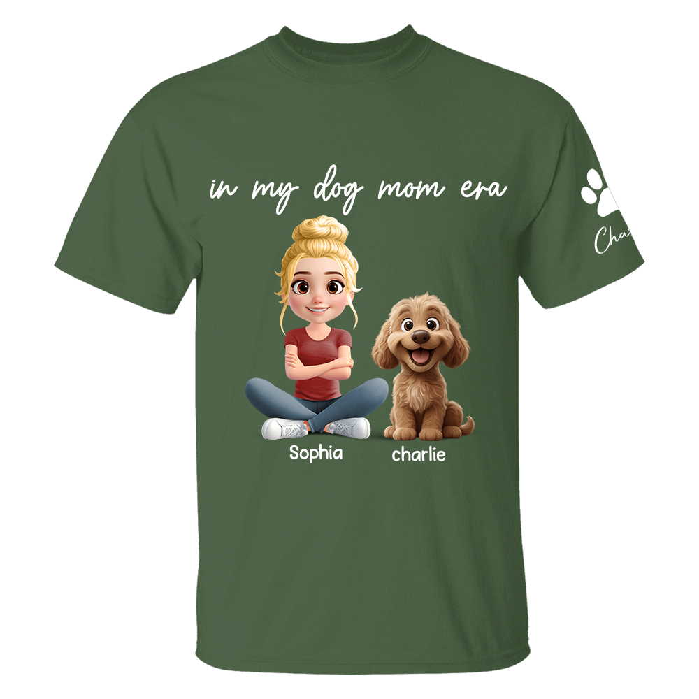 In My Dog Mom Era - Personalized Shirt, Gift For Dog Mom, Dog Mama, Dog Lovers Gift T1807