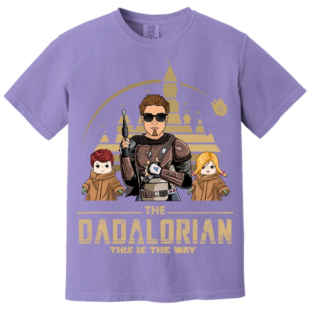 The Dadalorian This Is The Way Personalized Shirt For Dad, Father Day Gifts for Dad Funny Dad Tshirt Cool Daddy Nh00