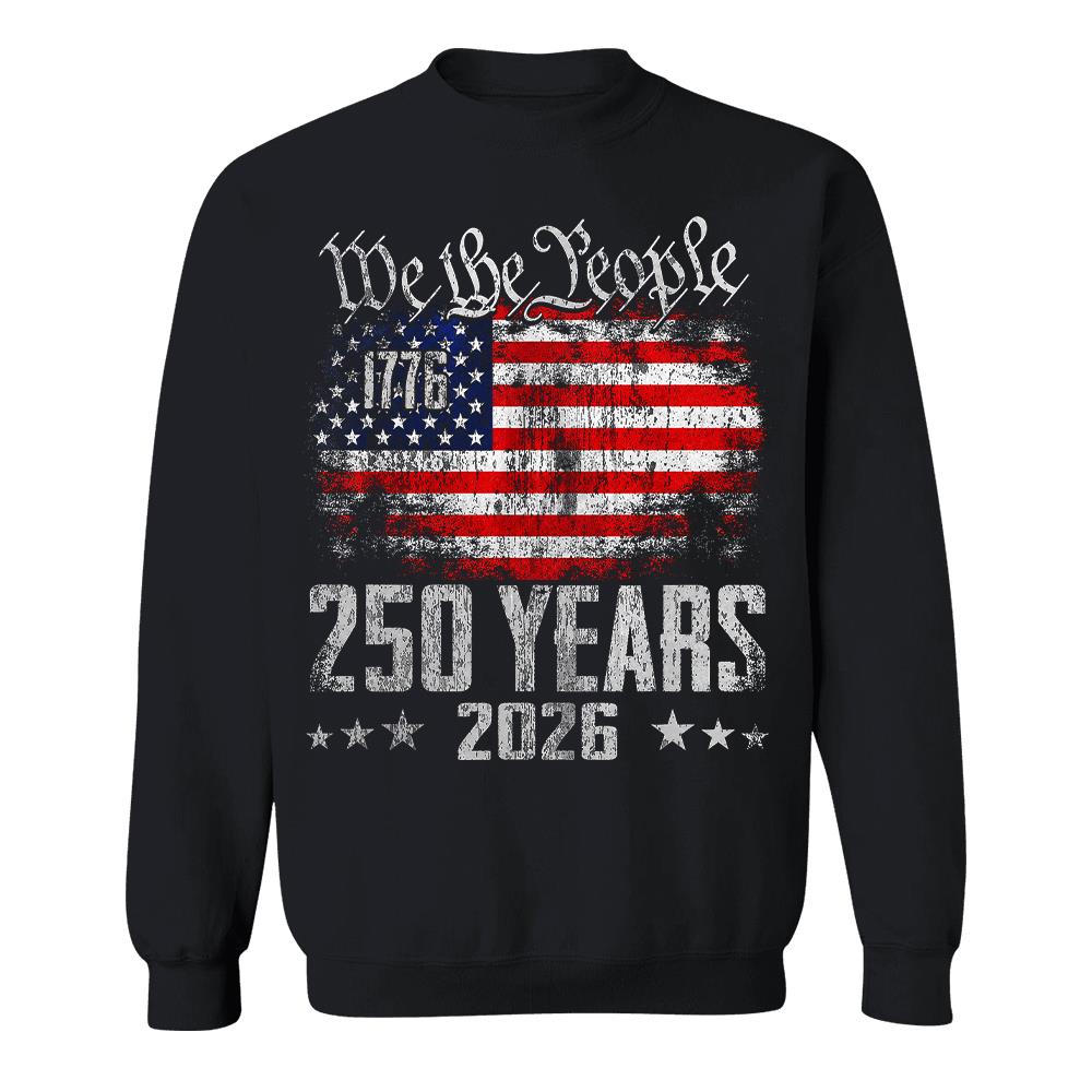 USA 250th Anniversary T-Shirt, America 250 Years 1776-2026 Fourth of July Tee Hv01
