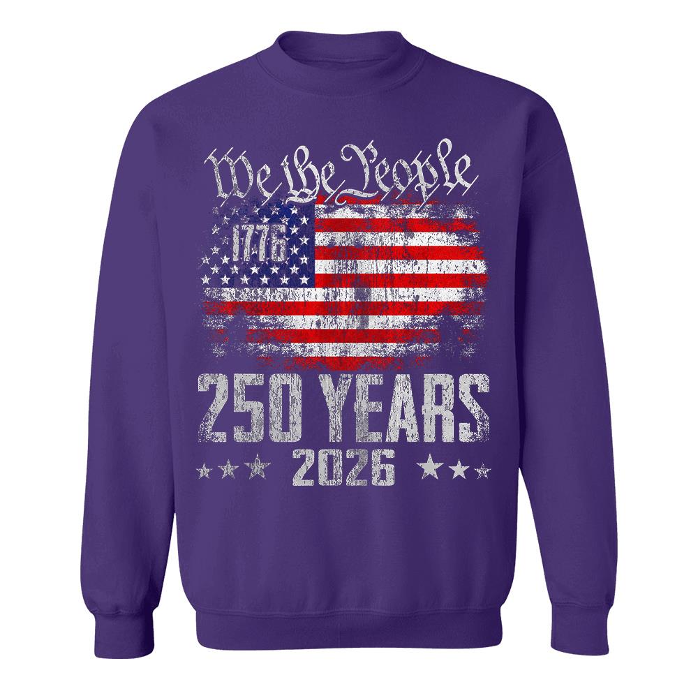 USA 250th Anniversary T-Shirt, America 250 Years 1776-2026 Fourth of July Tee Hv01