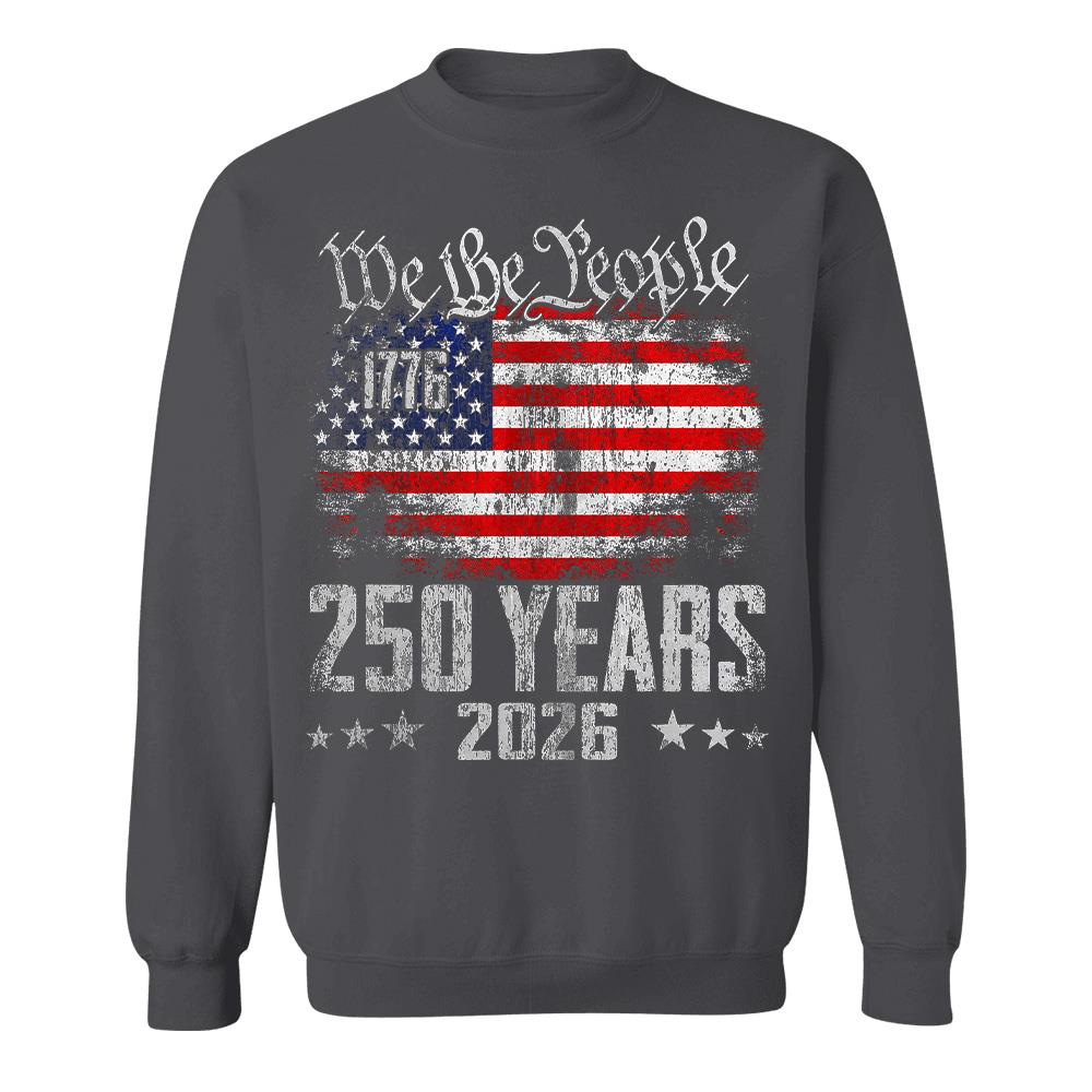 USA 250th Anniversary T-Shirt, America 250 Years 1776-2026 Fourth of July Tee Hv01