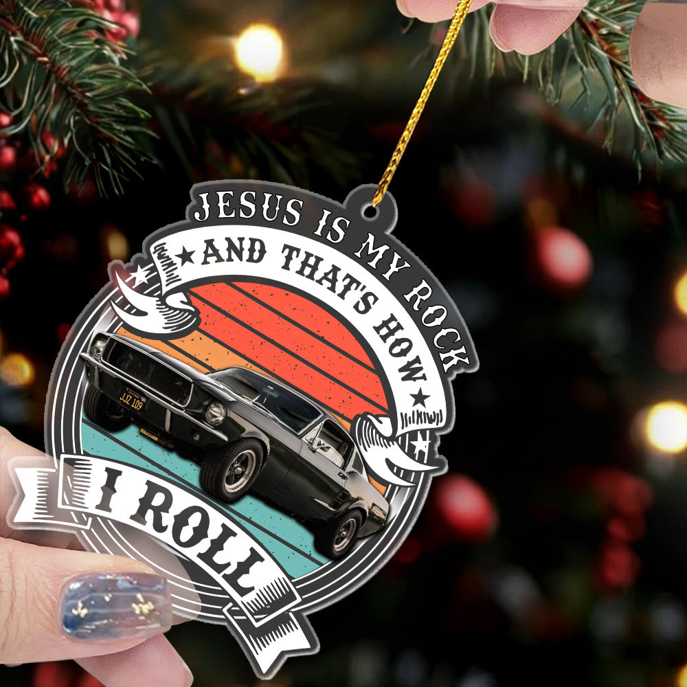 This Is How I Roll - Custom Car Photo Route 66 Vintage Acrylic Ornament Li29