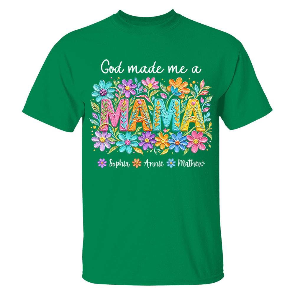 Custom God Made Me A Mama With Names, Mother's Day, Gift For Mom L0411 VH01