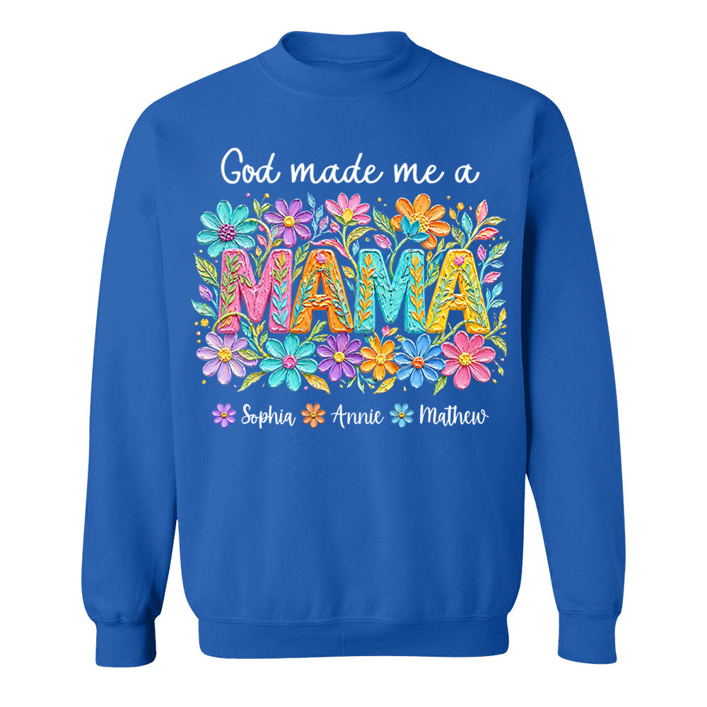 Custom God Made Me A Mama With Names, Mother's Day, Gift For Mom L0411 VH01