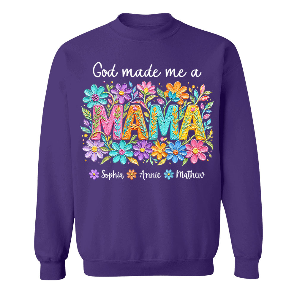 Custom God Made Me A Mama With Names, Mother's Day, Gift For Mom L0411 VH01